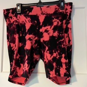 Torrid coral tie dye biker shorts